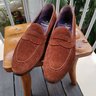 Used Carmina full strap penny loafers