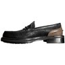 TOD'S BLACK PEBBLE-GRAIN LEATHER MOCCASIN LOAFER 41/8.5-9