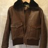 Sold! CHAPAL BROWN LEATHER USAAF AVIATOR JACKET, SIZE M