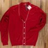 ISAIA Napoli red wool cardigan - Size XL - NWT