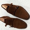 Loake 1880 Snuff Suede Cannon Double Monks 8F UK / 9D US EUC Strap Shoes
