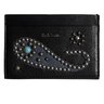 SOLD❗️PAUL SMITH Leather Card Holder Paisley Studded Black