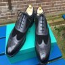 **SOLD** NIB EG MALVERN 9.5/10 E82 in MIDNIGHT BLUE ANTIQUE CALF & NAVY SUEDE