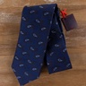 ISAIA Napoli 7-fold blue paisley motif silk tie - NWT