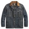 RRL Indigo Dyed Roughout Suede Bowden Chore Coat sz M