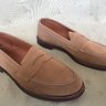 ALDEN PENNY LOAFER WITH UNLINED VAMP TAN SUEDE #6244F