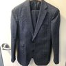 (SOLD) Suitsupply Sienna Blue Wool Silk Linen Suit: 38R