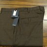 SOLD! NWT Incotex Peter Super 100's Brown Wool Flat Front Trousers Size 34