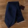 ISAIA Napoli 7-fold blue polka dots silk tie - NWT