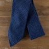 DRAKE'S of London blue self-tipped wool silk linen mix tie - NWOT