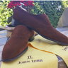 SOLD JOHN LOBB PRESTIGE ABBEY Suede Loafers-Great Condition-1105 Last-UK 9E-US 10