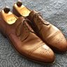 12/2 PRICE DROP! VASS SHOES - ANTIQUE COGNAC MEDALLION CAPTOE - P2 LAST - SIZE EU 45.5 - BARELY WORN