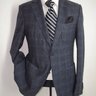 Zegna "Shirt Jacket" Sportcoat Super Slim 38S Blue Plaid