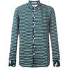 Andrea Pompilio Green Striped Viscose Crepe Shirt IT48/M