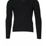 Tom Ford Mens Black V Neck Cotton & Silk Pullover - Made In Italy - Size: Medium - EU 48