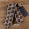 PRADA cacao twill silk retro motif tie - NWT