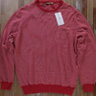 LUCIANO BARBERA 100% cashmere red striped sweater - Size XL / 54 - NWT