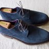 Carmina x Epaulet Navy Suede Dovers, UK 10