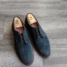 Alden Navy Suede Unlined Bluchers, 10.5D