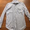 (SOLD) Cesare Attolini Napoli Navy Blue White Check Dress Shirt 15 1/2 39