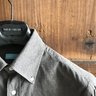 ANGLO ITALIAN COMPANY - BUTTON DOWN COLLAR SHIRT BROWN BRUSHED COTTON - SIZE 15