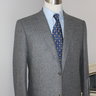 【Sold】NWT Caruso Suit Solid Gray Flannel Wool 44 Short NEW