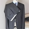【Sold】Final Drop! NEW Modern Cantarelli Charcoal Gray Wool Suit 44 - 46 NWT