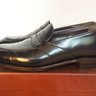 Mint Carmina 8.5UK Navy Shell Cordovan Uetam Full strap loafer