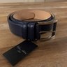 CESARE ATTOLINI blue leather belt - Size 100 / 40 (fits size 38 waist best) - NWT