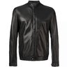 SOLD❗️SALVATORE SANTORO Racer Leather Jacket Zip-Up Black IT48/S-M