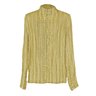 SOLD❗️TRANSIT UOMO Striped Linen Collarless Shirt Yellow S-M