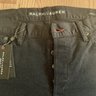 NWT RLBL Ralph Lauren Black Label Black Slim Fit Button Fly 5 Pocket Stretch Denim Pants 34x30