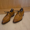 Sold, light brown split toe derby, size 7UK