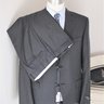 【Sold】NWT Pal Zileri ABITO PRIVATO Su Misura Solid Charcoal Suit 42 R NEW TopOfTheLine