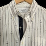 Thom Browne Nautical Anchor Stripe Grosgrain Trim Buttondown sz 4