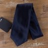 KITON 7-fold solid navy blue satin silk tie - NWT