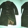 [SOLD] German loden mens double breasted green military winter trench coat L XL