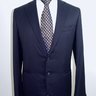 SOLD! NWT SANTARELLI SARTORIA & PATOS ENTIRELY HANDMADE SOLID DARK NAVY SUIT US38 36