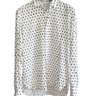 SOLD EUC Saint Laurent Paris SLP Hedi Slimane White Viscose Lipstick Polka Dot Shirt sz 38 / 15