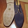 SOLD! BNIB Meermin Mallorca Goodyear Welted Blue Suede Derby Shoes UK11