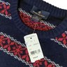 SOLD NWT Brooks Brothers Holiday Christmas Fairisle Sweater Jumper Navy Blue Red M
