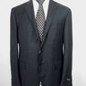 SOLD! NWT CORNELIANI MAINLINE CHARCOAL MICRO HONEYCOMB 18.75 MICRON SUIT US44