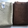 SOLD:  Carnet linen suiting cloth 350g (Italian) in tan and umber brown