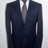 SOLD! NWT D'AVENZA ENTIRELY HANDMADE SOLID DARK NAVY WOOL SUIT