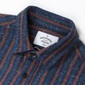 SOLD - Portuguese Flannel "Teca Shirt" Blue/Red Striped size Medium