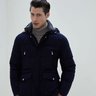 $6,145 NWT Brunello Cucinelli Cashmere, Silk and Wool Down Jacket (Sz. Small) in Navy Blue