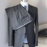 【Sold】NWT $4495 SARTORIA CASTANGIA Solid Charcoal Gray Super 150s Wool Suit 38 R NEW