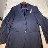 Navy Zegna Suit Jacket wool/silk 36R 36 US 46EU NWT