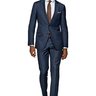 Suitsupply Sienna Blue Plain Wool Suit: Size 38R