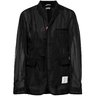 SOLD❗️THOM BROWNE Grosgrain-Tipped Sheer Black Sport Coat Blazer 4/L-XL